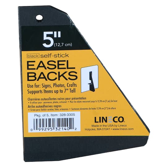 Lineco&#xAE; Black Self-Stick Easel-Backs, 5ct.